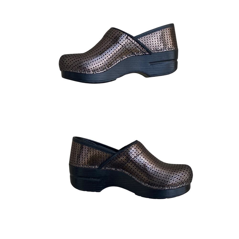 Dansko Professional Clogs EU 35 US 5 Metallic Bronze Sequined Nurse Comfort Shoe - Picture 14 of 15